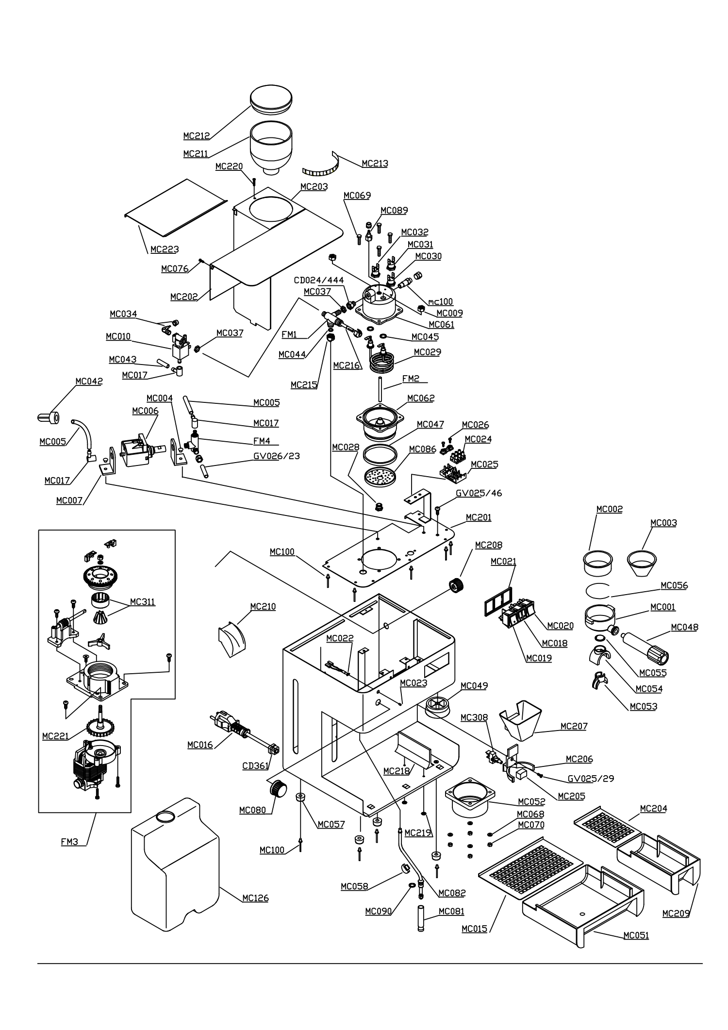 Exploded Views Lelit Exploded Views PL42 Exploded View - Complete